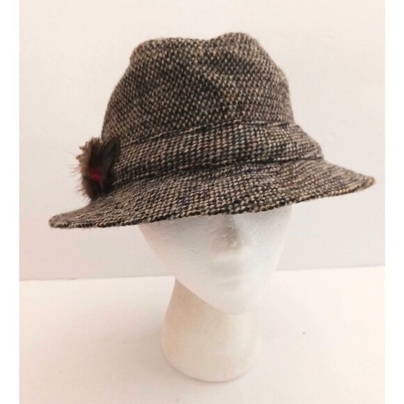 Hanna Hats Ireland Handcrafted Brown Tweed New Wool Walking Hat Mens M - Picture 10 of 12